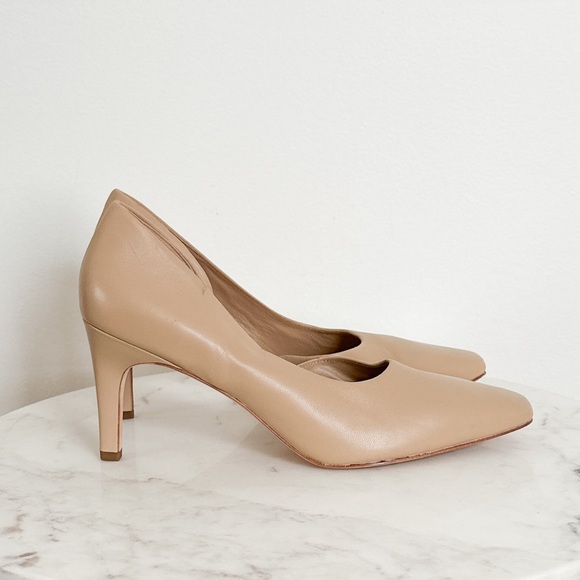 NEW VINCE Tiana Square Toe Leather Pump in Tan Size 10 - Picture 7 of 8
